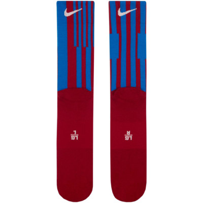 Skarpety Nike FC Barcelona U Snkr Sox Crew bordowo-niebieskie DA7505 620