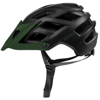 Kask rowerowy Spokey Singletrail 58-61 cm czarno-zielony 928237