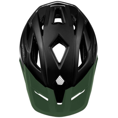 Kask rowerowy Spokey Singletrail 58-61 cm czarno-zielony 928237