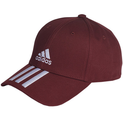 Czapka z daszkiem dla dzieci adidas BBALL 3S CAP CT OSFC bordowa HD7237