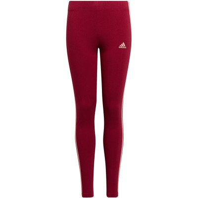 Legginsy dla dzieci adidas Essentials 3-Stripes Leggings czerwone HE1997