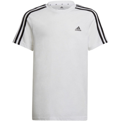 Koszulka dla dzieci adidas Essentials 3-Stripes Tee biała HD5973