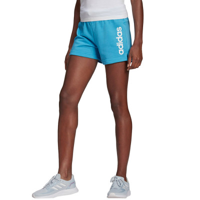 Spodenki damskie adidas Essentials Slim Logo Shorts niebieskie HD1701