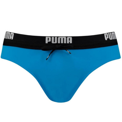 Kąpielówki męskie Puma Logo Swim Brief niebieskie 907655 08