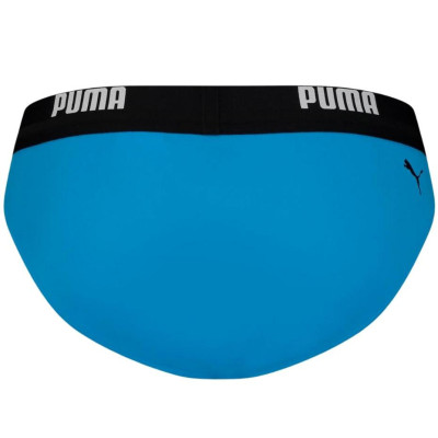 Kąpielówki męskie Puma Logo Swim Brief niebieskie 907655 08