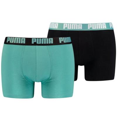 Bokserki męskie Puma Basic Boxer 2P zielone, czarne 906823 50