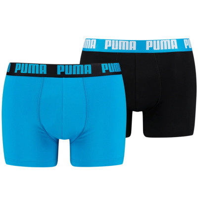 Bokserki męskie Puma Basic Boxer 2P niebieskie, czarne 906823 51