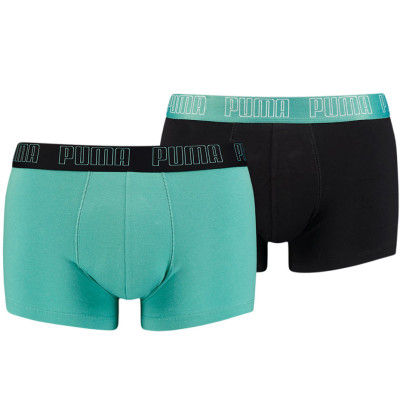 Bokserki męskie Puma Basic Trunk 2P zielone, czarne 935015 23