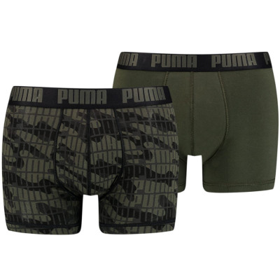 Bokserki męskie Puma Camo Boxer 2P khaki 935530 04