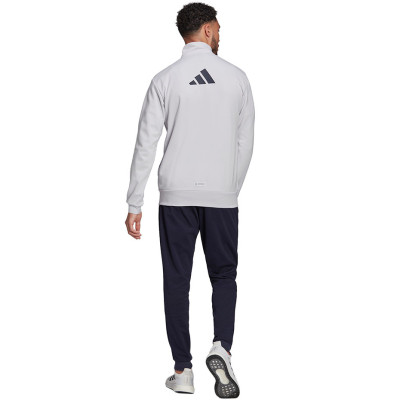 Dres męski adidas Logo Graphic Track Suit szaro-granatowy H61134