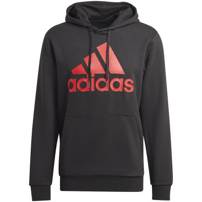 Dres męski adidas AeroReady Essentials Kangaroo Pocket Big Logo Track Suit czarny HL2222