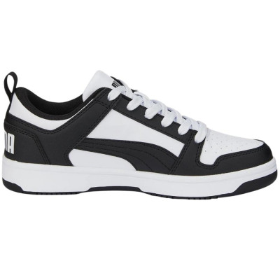 Buty dla dzieci Puma Rebound Layup Lo SL Jr czarno-białe 370490 16