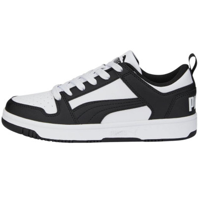 Buty dla dzieci Puma Rebound Layup Lo SL Jr czarno-białe 370490 16