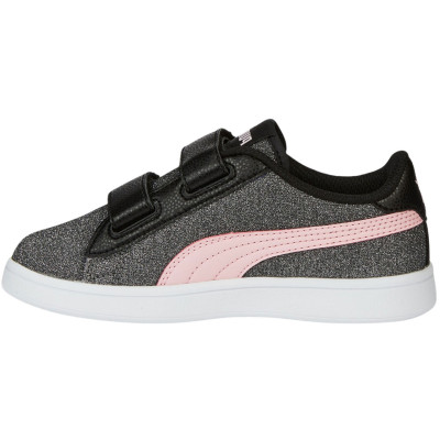 Buty dla dzieci Puma Smash v2 Glitz Glam V PS czarno-szare 367378 30